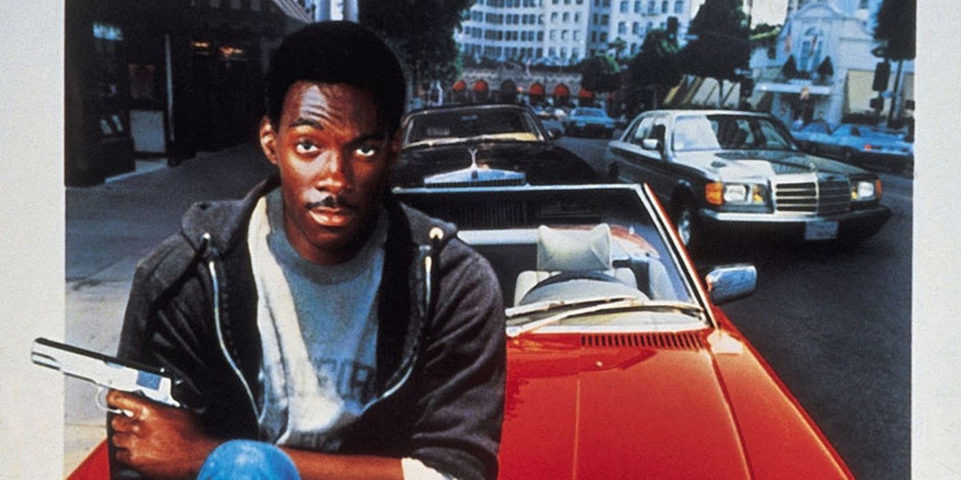 Eddie Murphy as Axel Foley on the poster for Beverly Hills Cop
