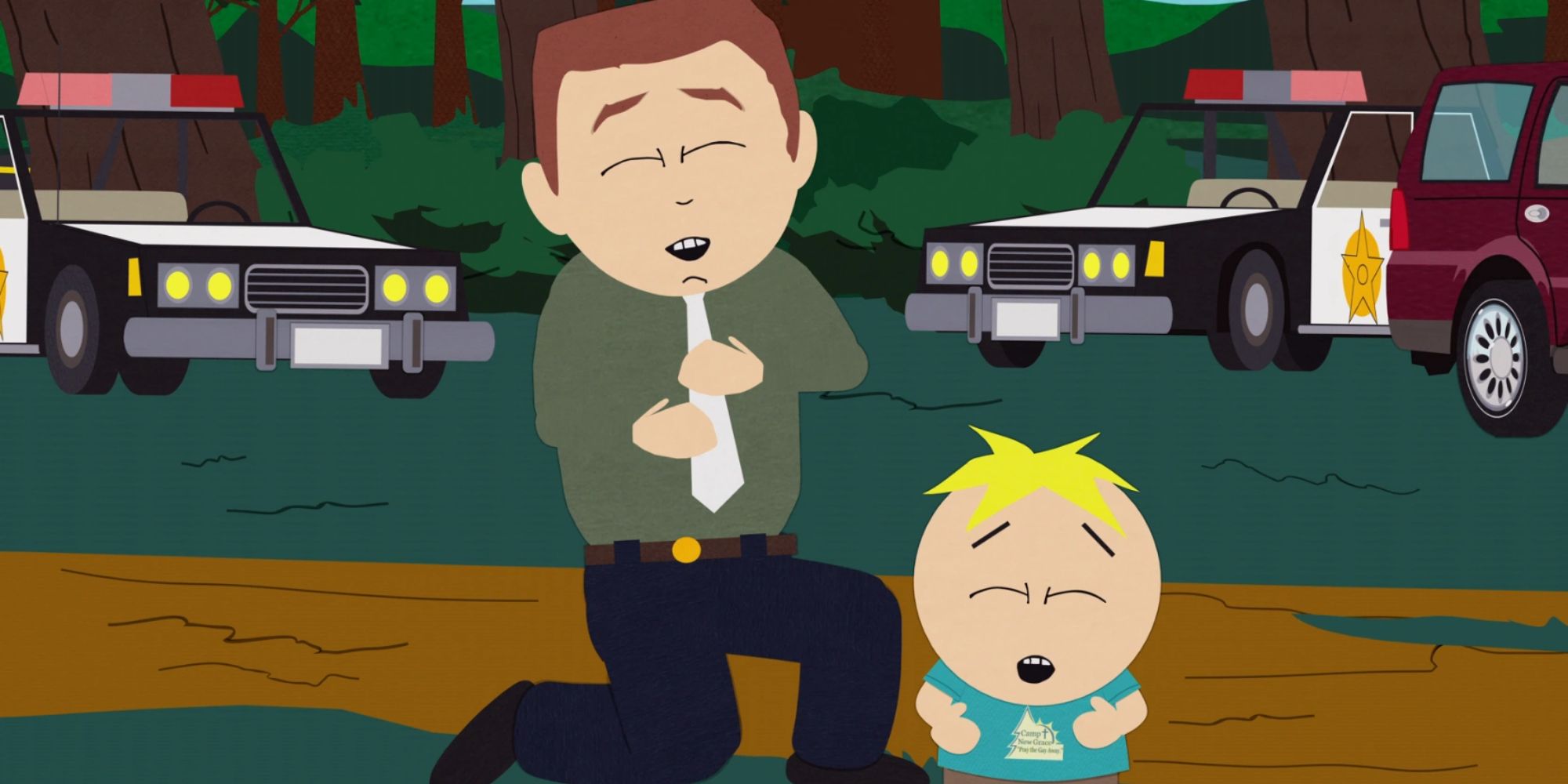 Butters and his dad in Cartman Sucks from South Park