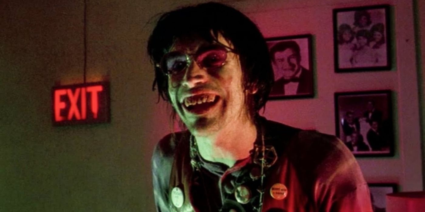 A creepy man smiling in Chop Top in Texas Chainsaw Massacre 2