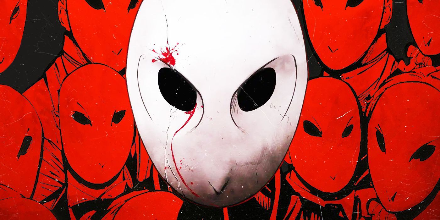 A mask that would be worn by a member of the Court of Owls from "Batman: Detective Comics"