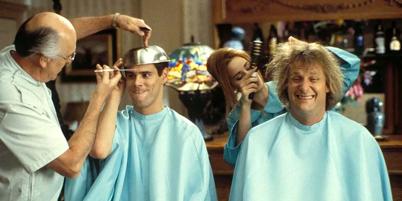 Lloyd Christmas (Jim Carrey) and Harry Dunne (Jeff Daniels) in &lsquo;Dumb and Dumber&rsquo;