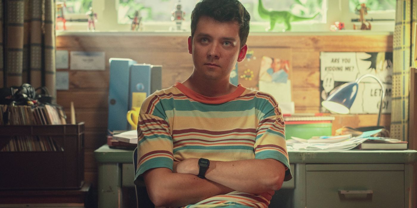 Otis (Asa Butterfield) sits with his arms crossed in 'Sex Education' Season 4