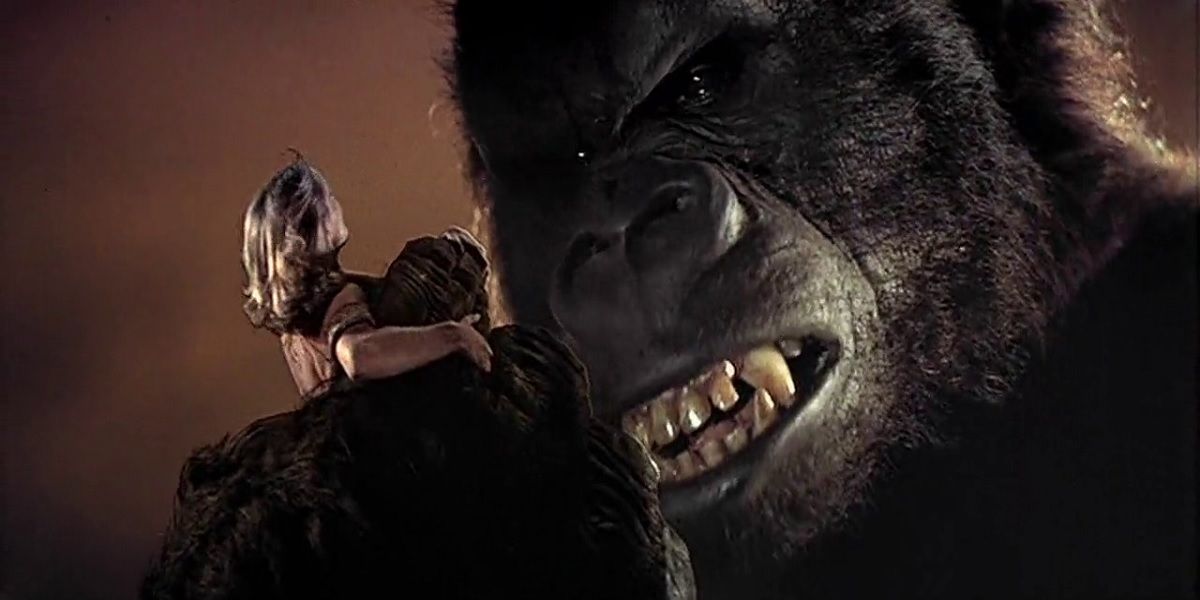 Jessica Lange and Kong meet face-to-face in 1976's 'King Kong'