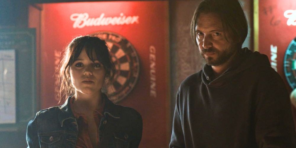 Jenna Ortega and Aaron Stanford in a scene from Finestkind