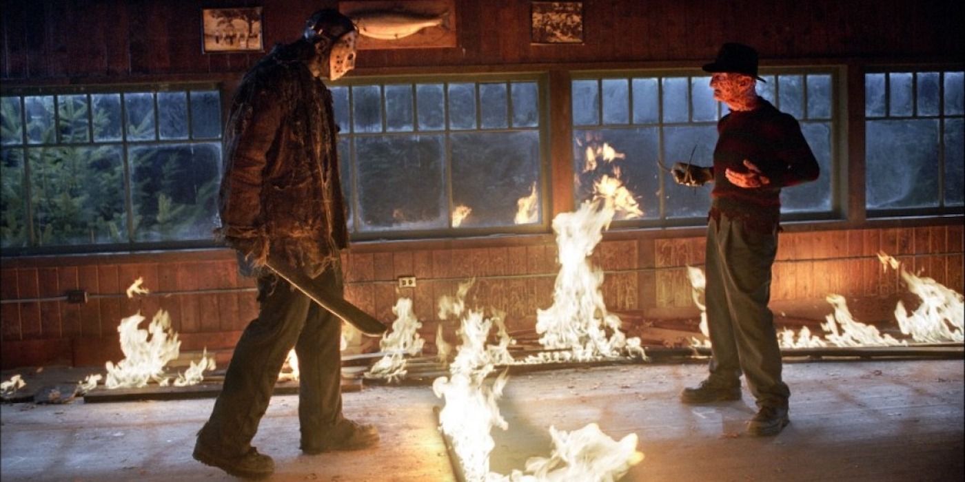 Freddy and Jason facing each other in the film Freddy vs. Jason.