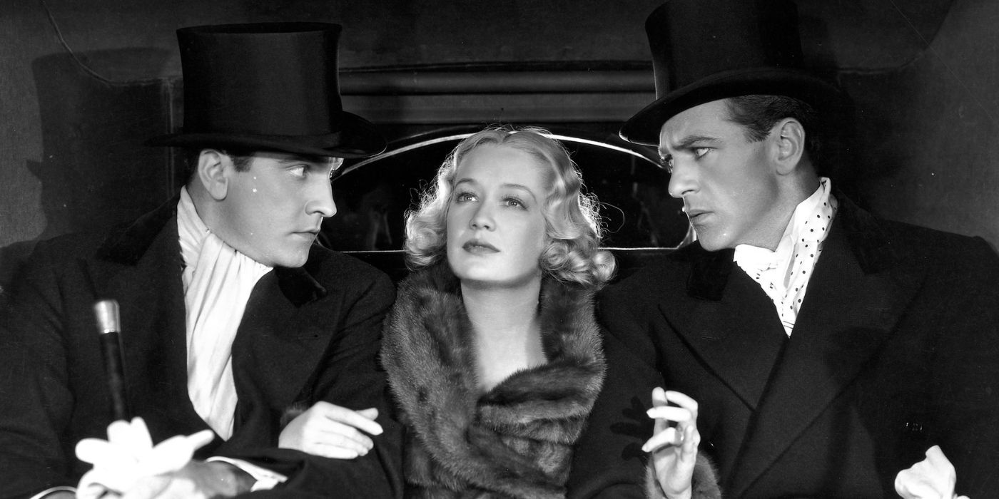 Gary Cooper, Miriam Hopkins, and Fredric March in Design for Living