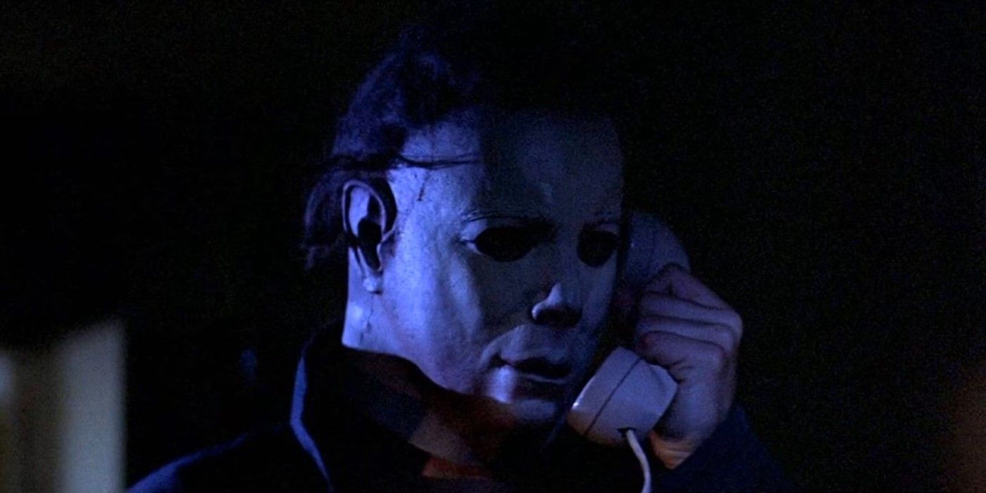 Michael Myers listens to the phone in 'Halloween'