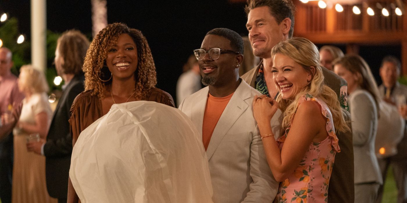 Yvonne Orji, Lil Rel Howery, John Cena, and Meredith Hagner in Vacation Friends 2
