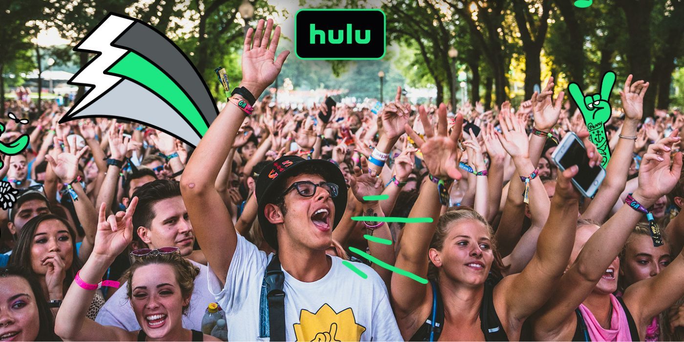 An advertisement for Hulu's Lollapalooza livestream in 2021