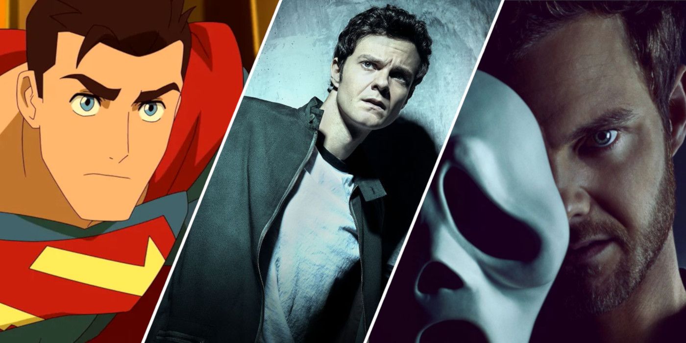 Split image showing Jack Quaid in My Adventures with Superman, The Boys, and Scream