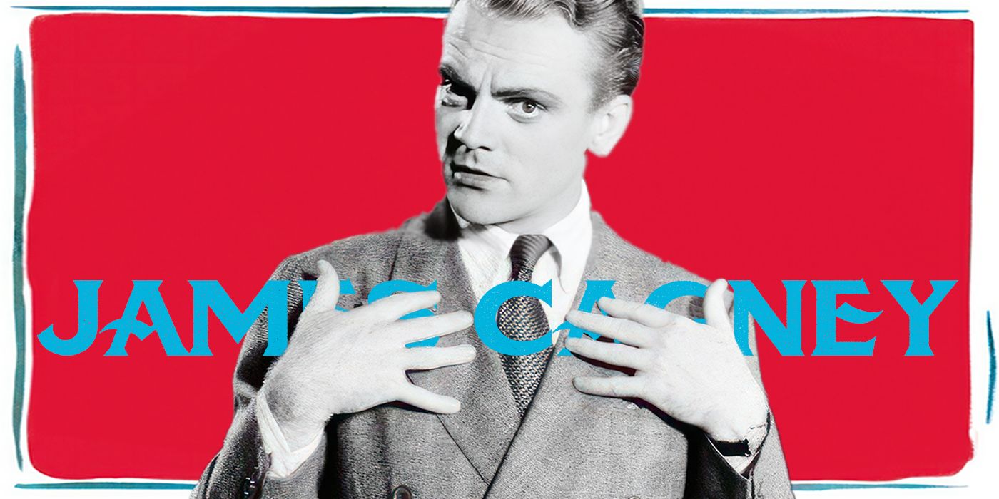 Blended image showing James Cagney and his name in large blue letters.