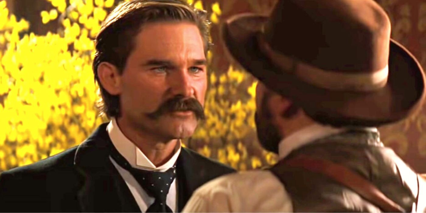 Kurt Russell looking a man dead in the face in Tombstone (1993)