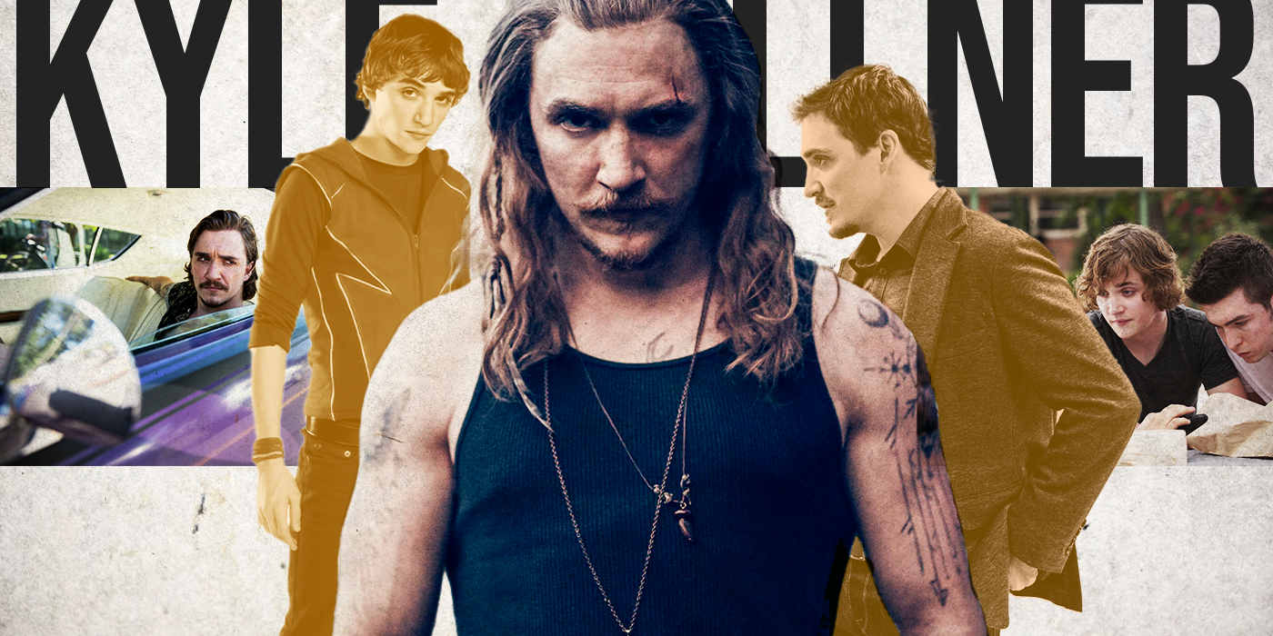 Blended image of Kyle Gallner with his name in large letters.