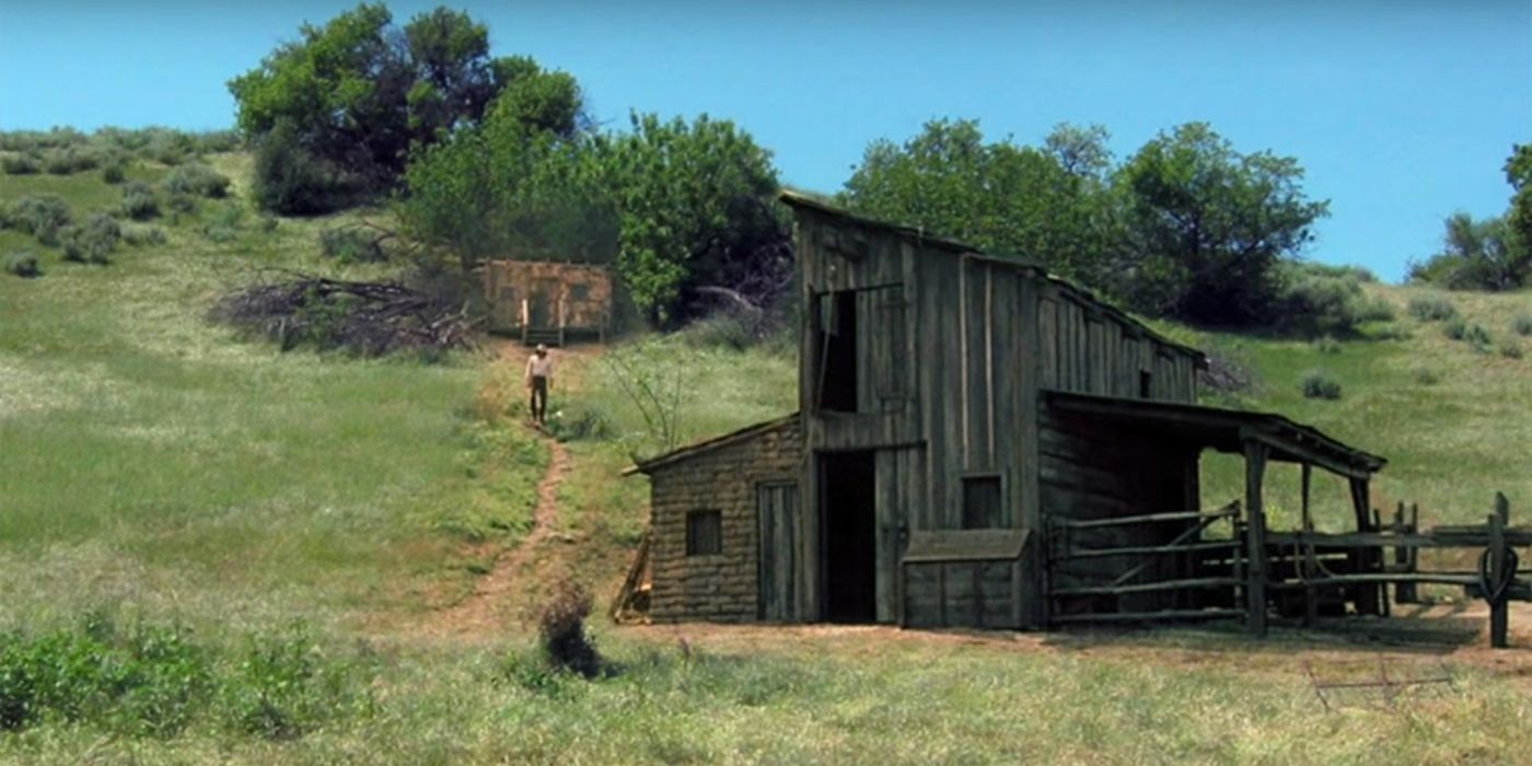 A screencap of part of the 'Little House on the Prairie' set. 