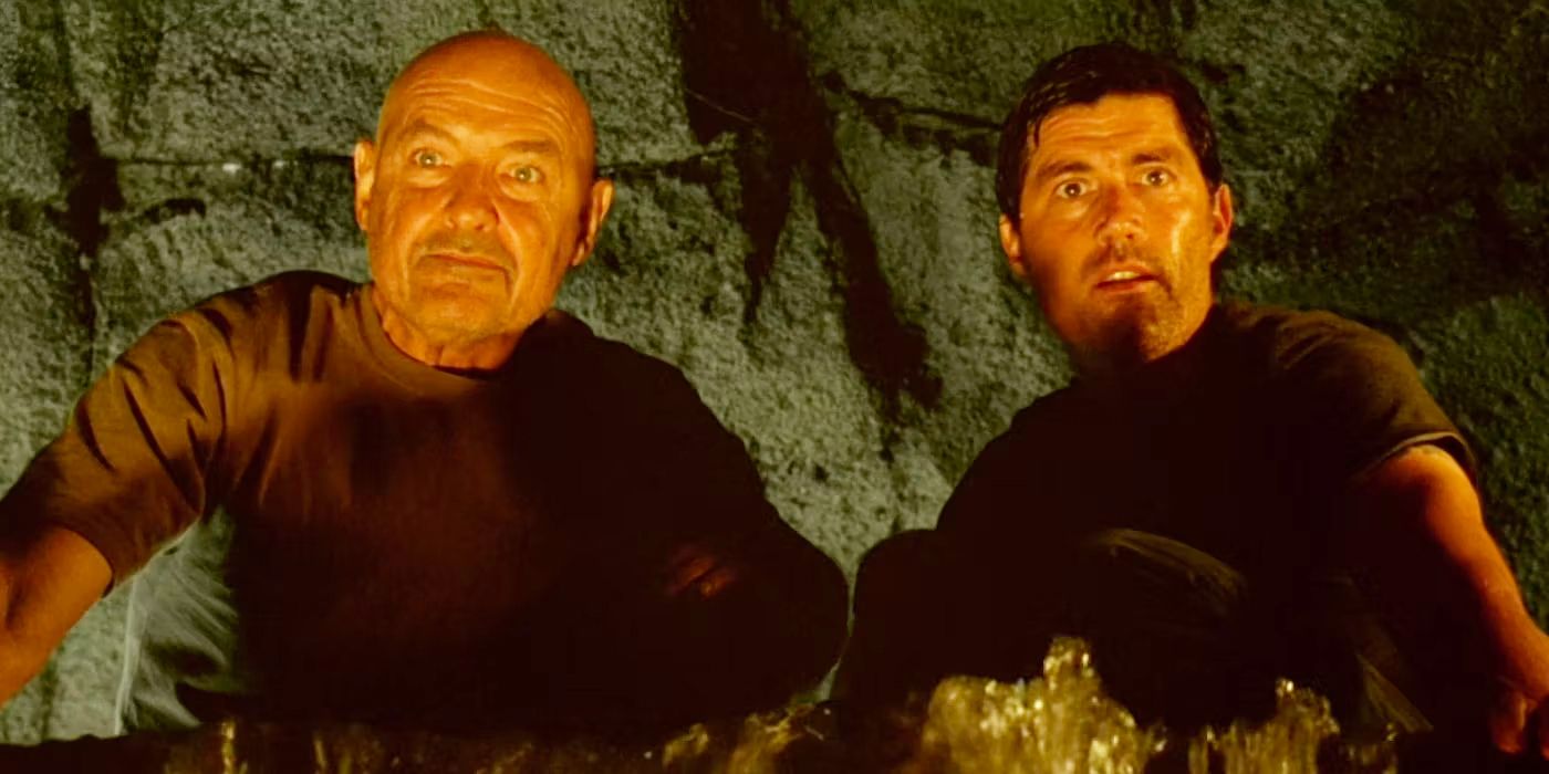 Terry O'Quinn as Locke/Man in Black with Matthew Fox as Jack in the Lost finale