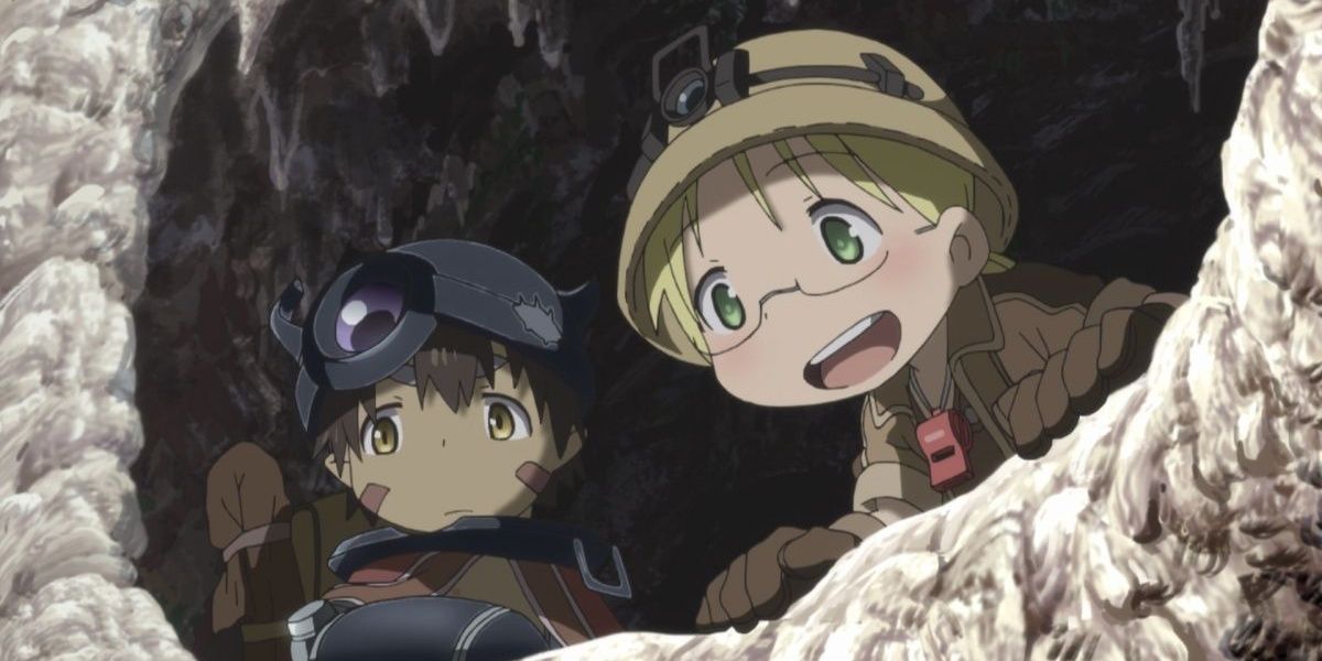 Made in the Abyss Riko and Reg Looking Downward 