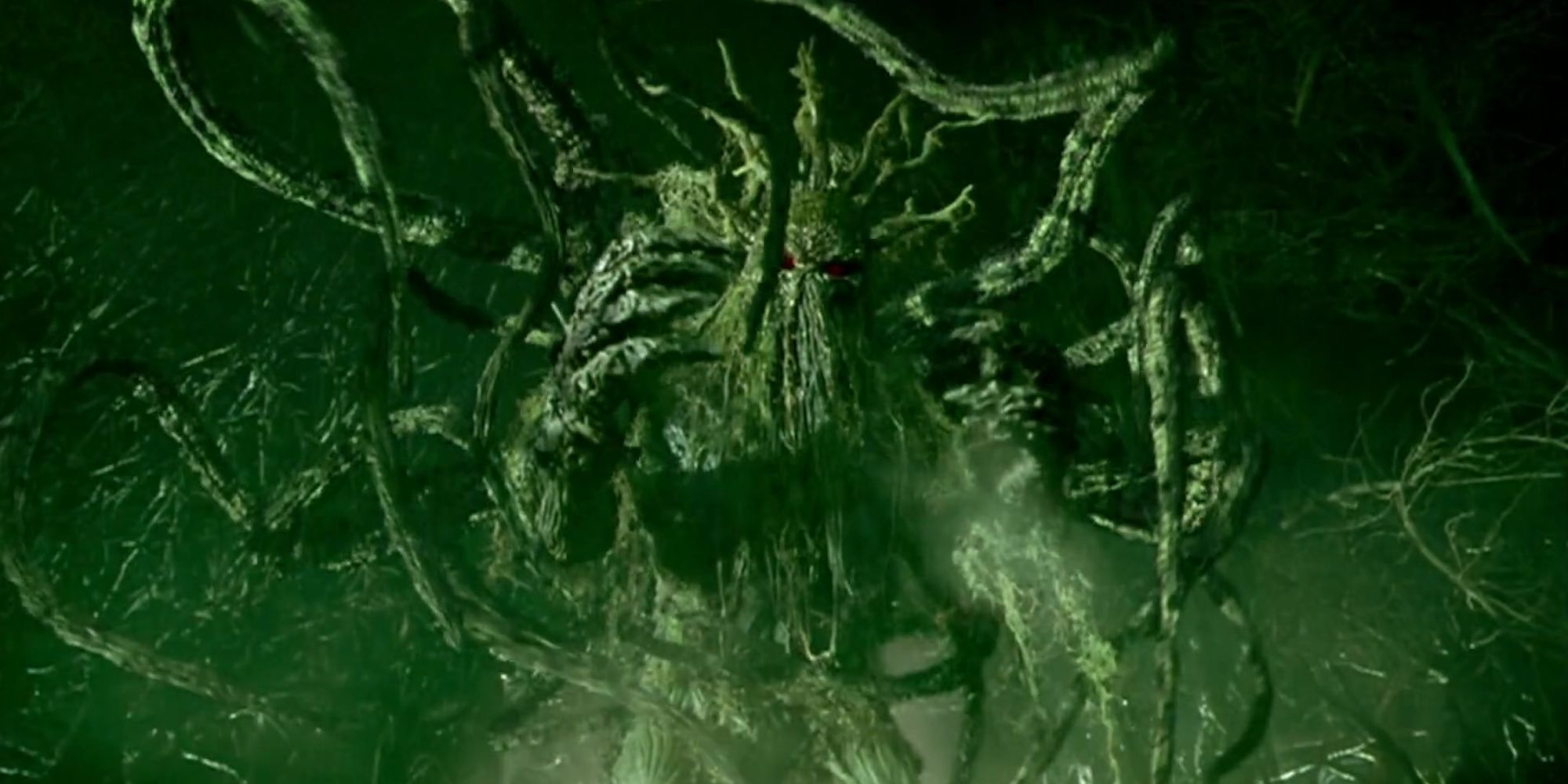 Man-Thing with branches coming out of its body in the 2005 film 'Man-Thing.'