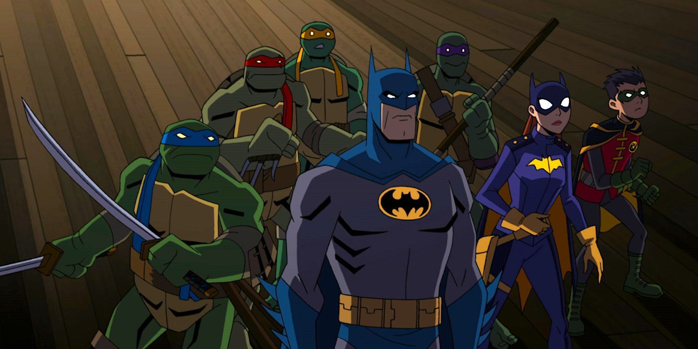 The cast of 'Batman vs Teenage Mutant Ninja Turtles'