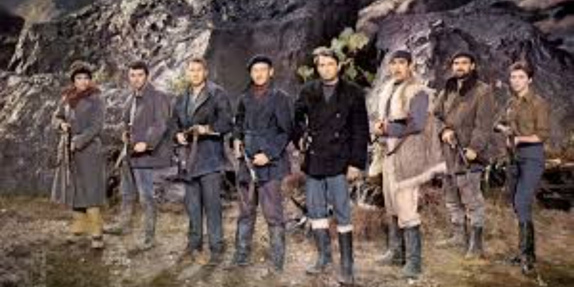 The Allied Commando team from 'The Guns of Navarone' (1961)