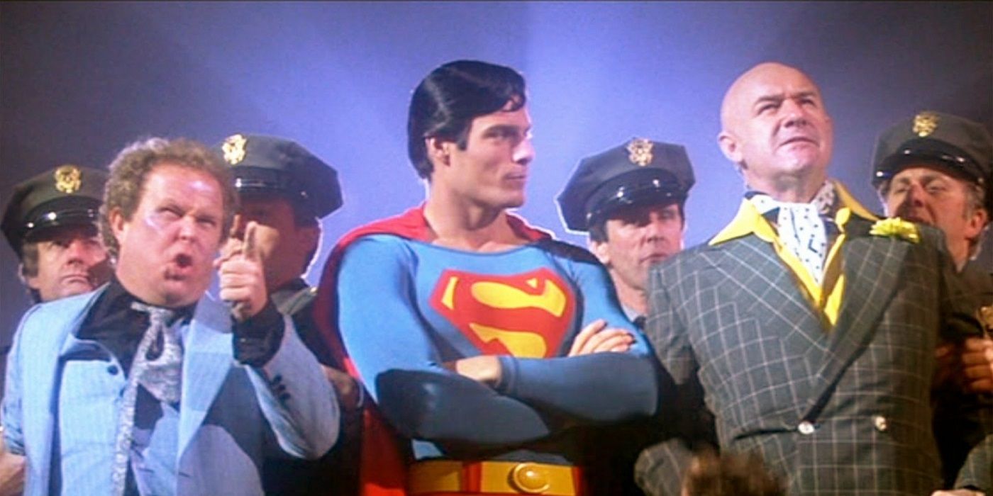 Ned Beatty, Christopher Reeve, and Gene Hackman in 1978&rsquo;s &lsquo;Superman&rsquo;