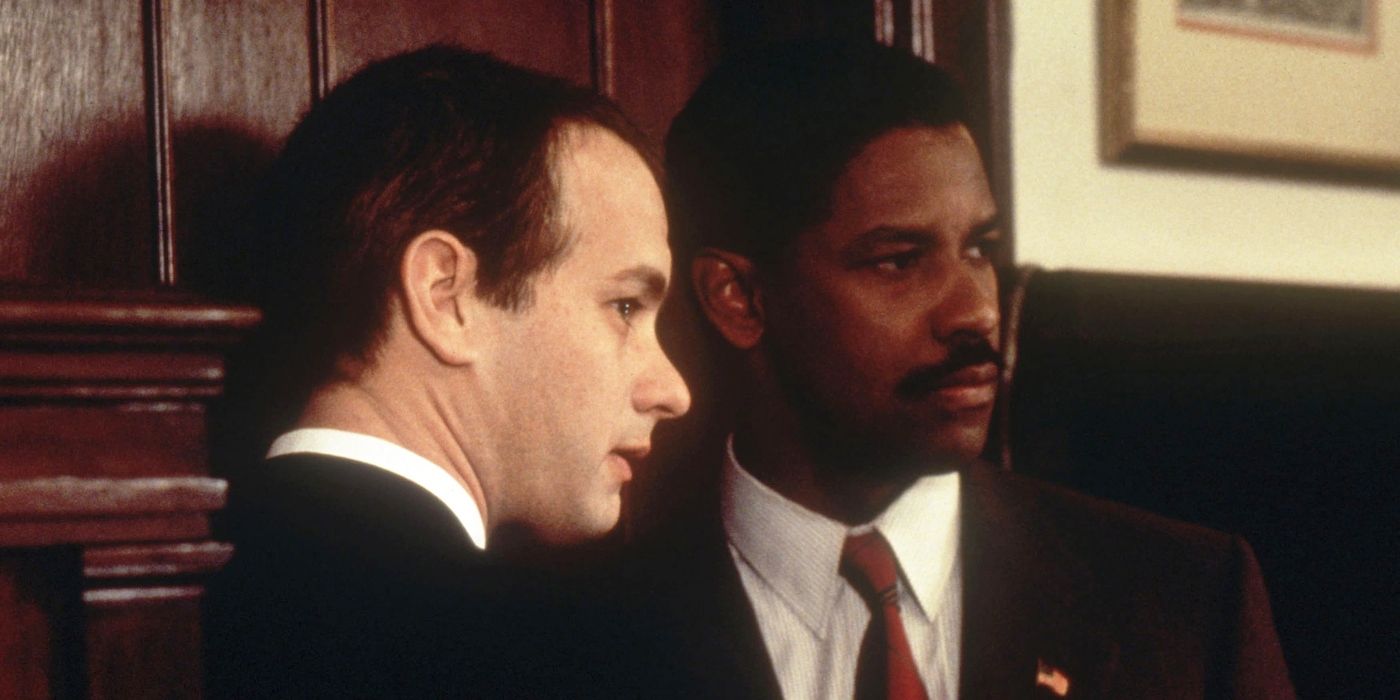 Tom Hanks and Denzel Washington in 'Philadelphia.' 