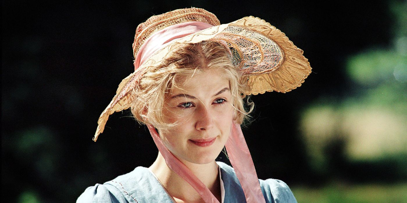 Rosamund Pike in Pride and Prejudice looking ahead.