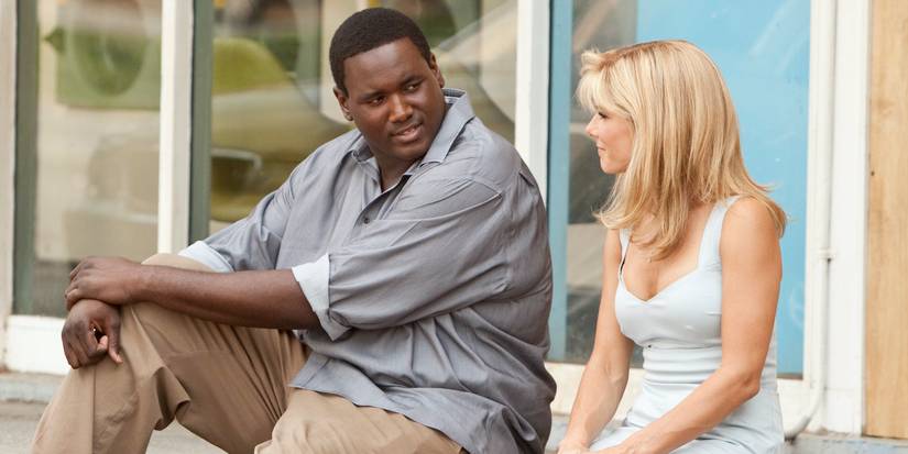 Sandra Bullock and Quinton Aaron in The Blind Side