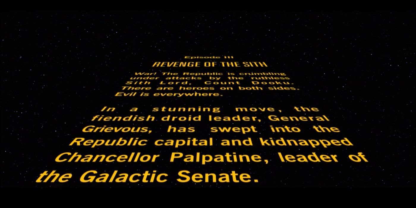 Star Wars Episode III - Revenge of the Sith Opening Crawl