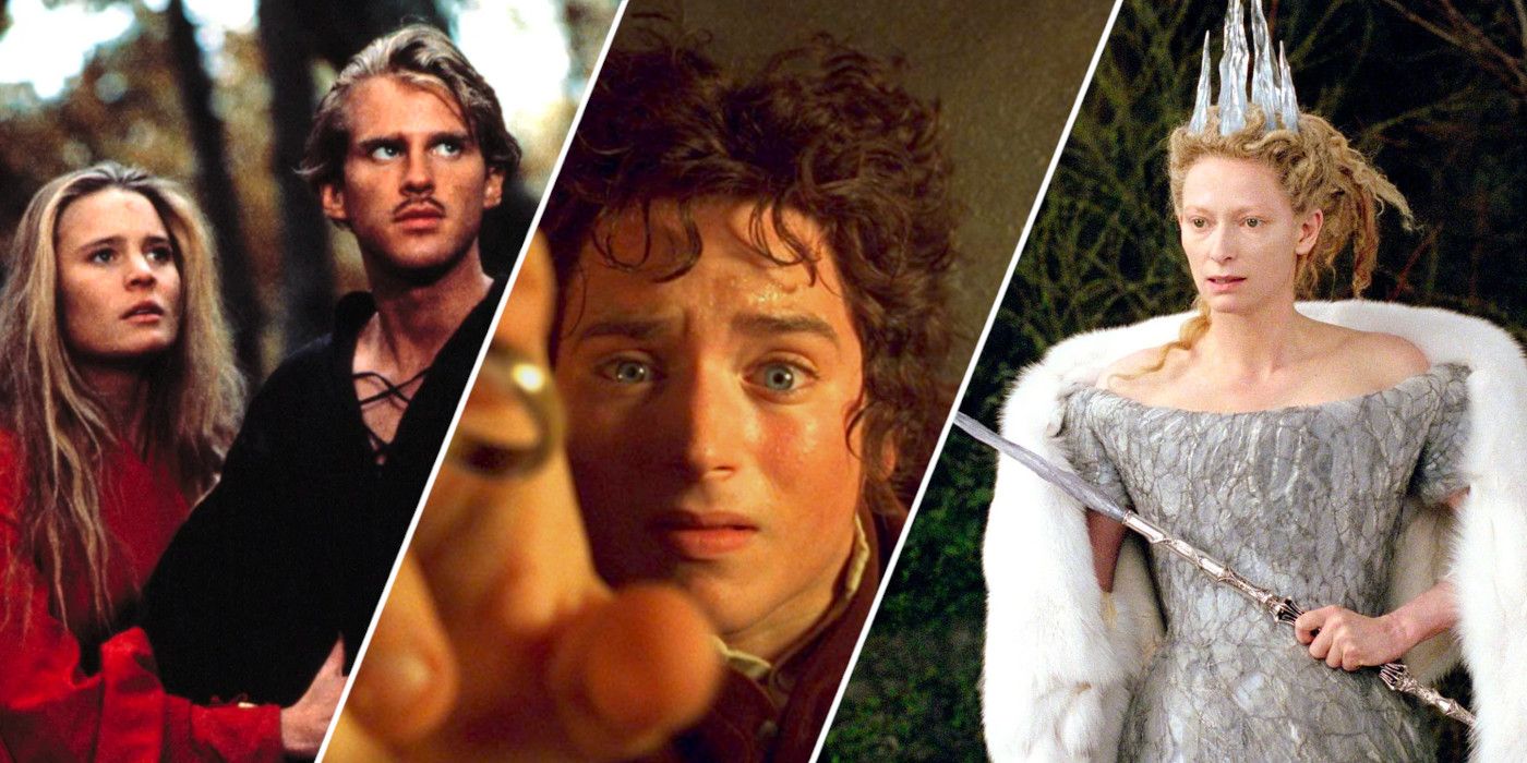 Stills from The Princess Bride, The Lord of the Rings The Fellowship of the Ring, and The Chronicles of Narnia The Lion, The Witch and The Wardrobe