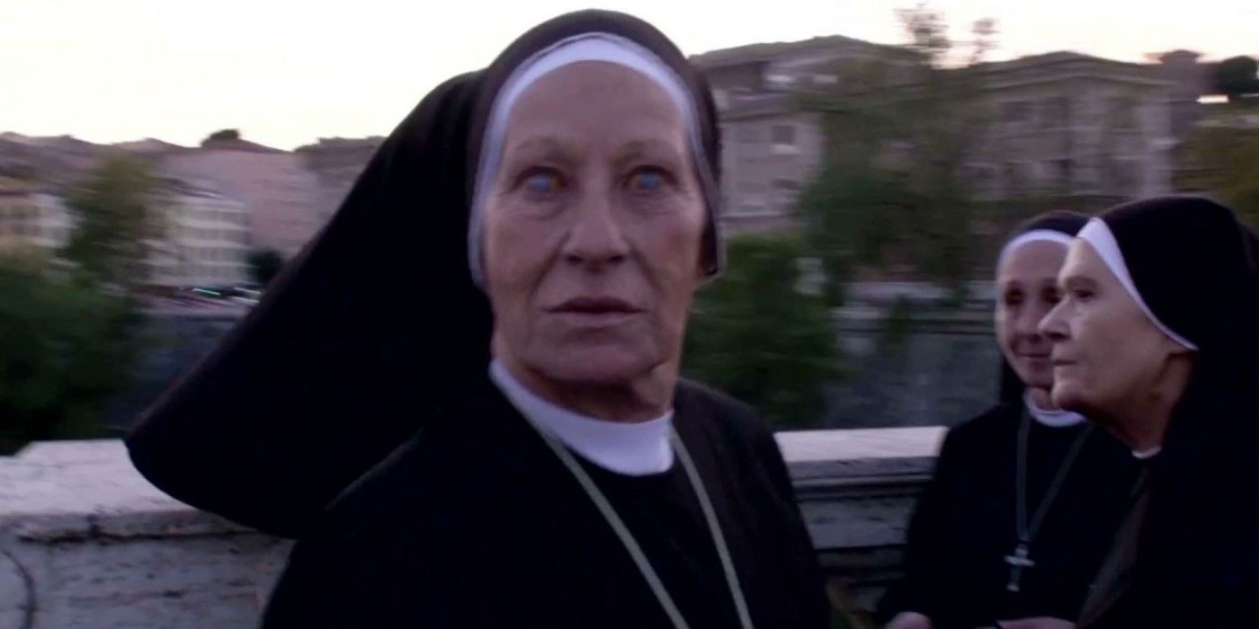 A creepy looking nun in 'The Devil Inside'