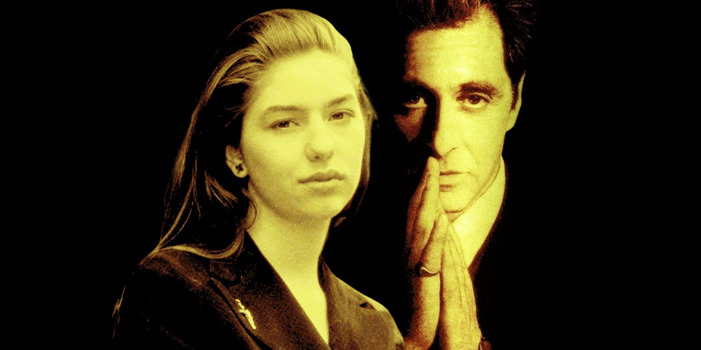 A custom image of Sofia Coppola and Al Pacino from The Godfather Part III