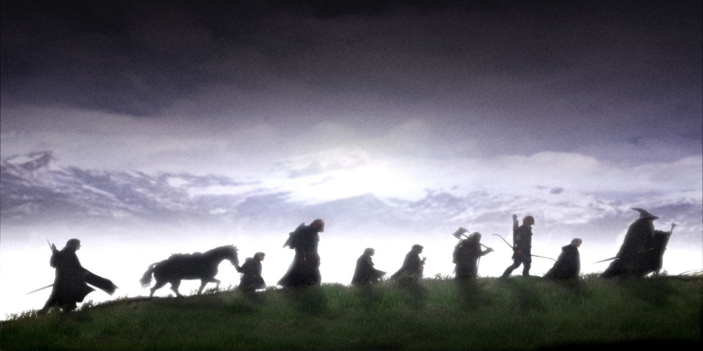 La Communauté de l'Anneau en route vers le Mordor dans Le Seigneur des Anneaux : La Communauté de l'Anneau
