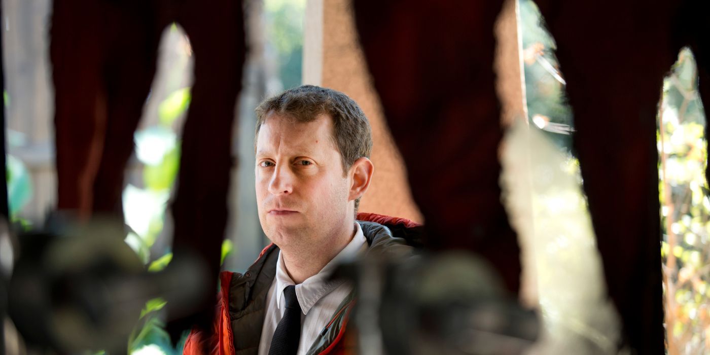 Scott Gimple on the set of The Walking Dead