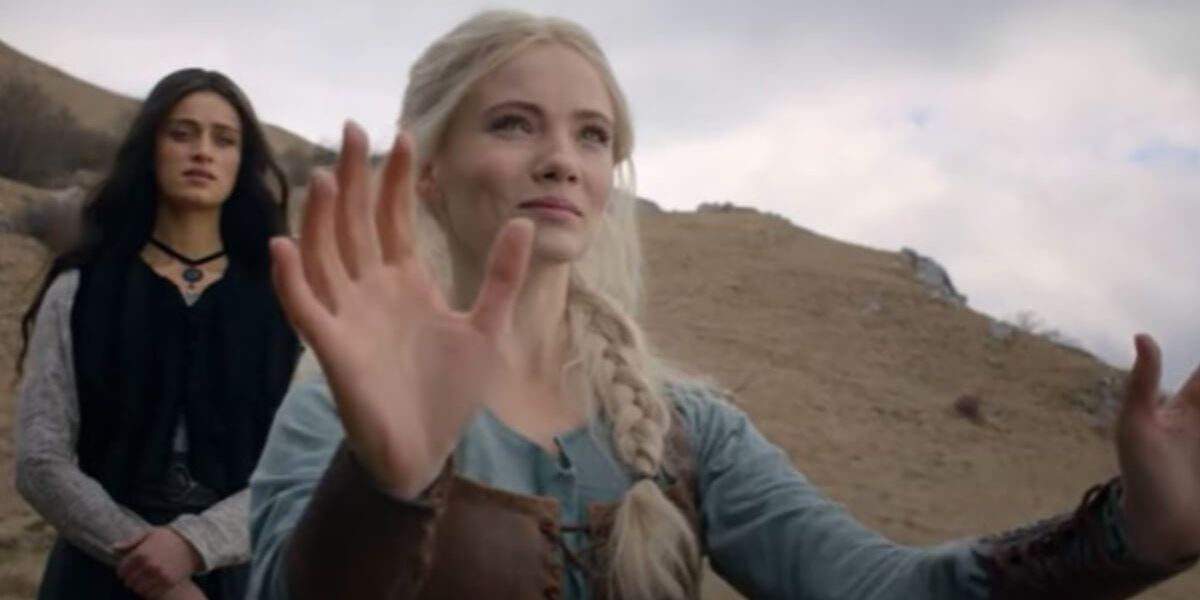 Yennefer (Anya Chalotra) teaches Ciri (Freya Allan) magic