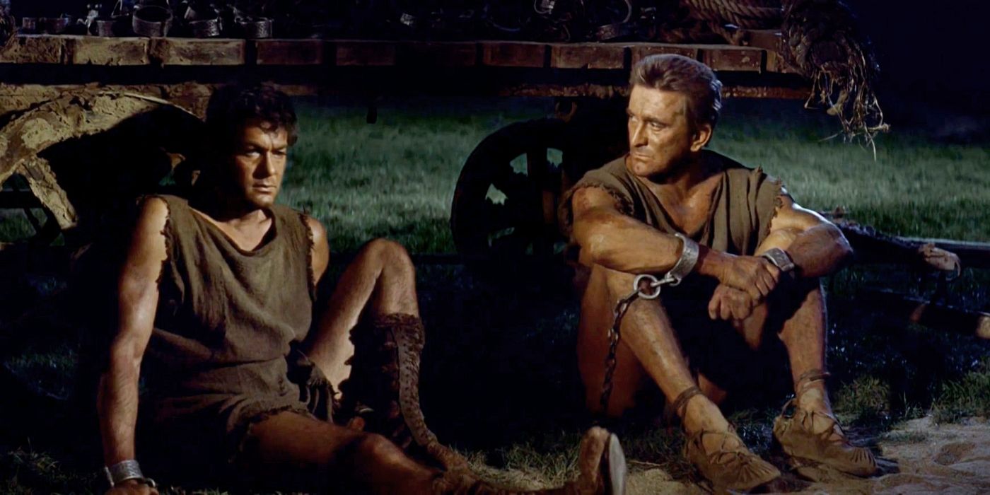 Tony Curtis and Kirk Douglas in 'Spartacus'