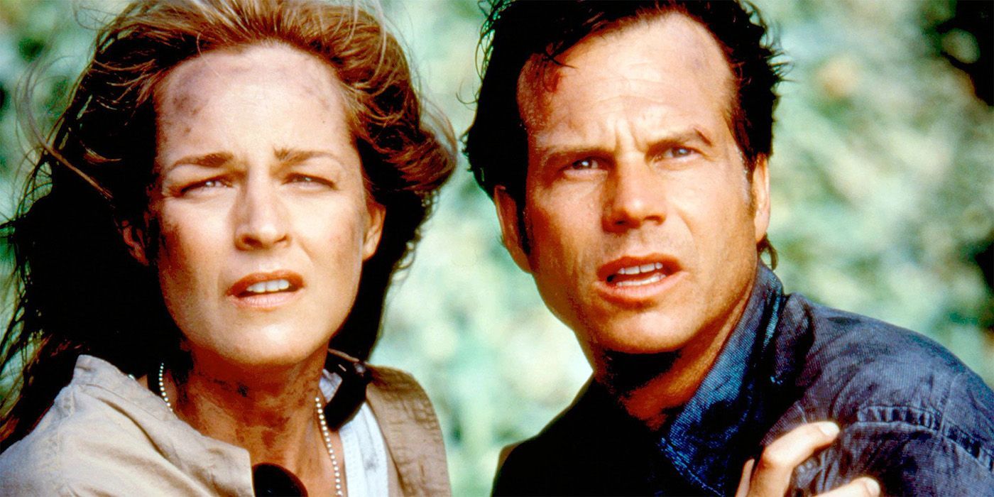 Helen Hunt and Bill Paxton star in Twister. 