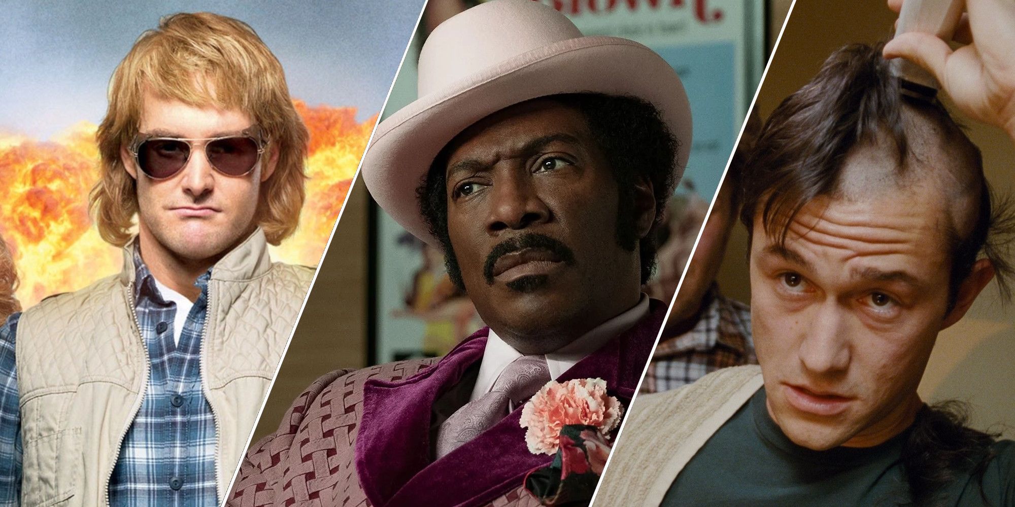 A collage of underrated comedies from the 2010s, featuring stills from MacGruber, Dolemite Is My Name, and 50/50