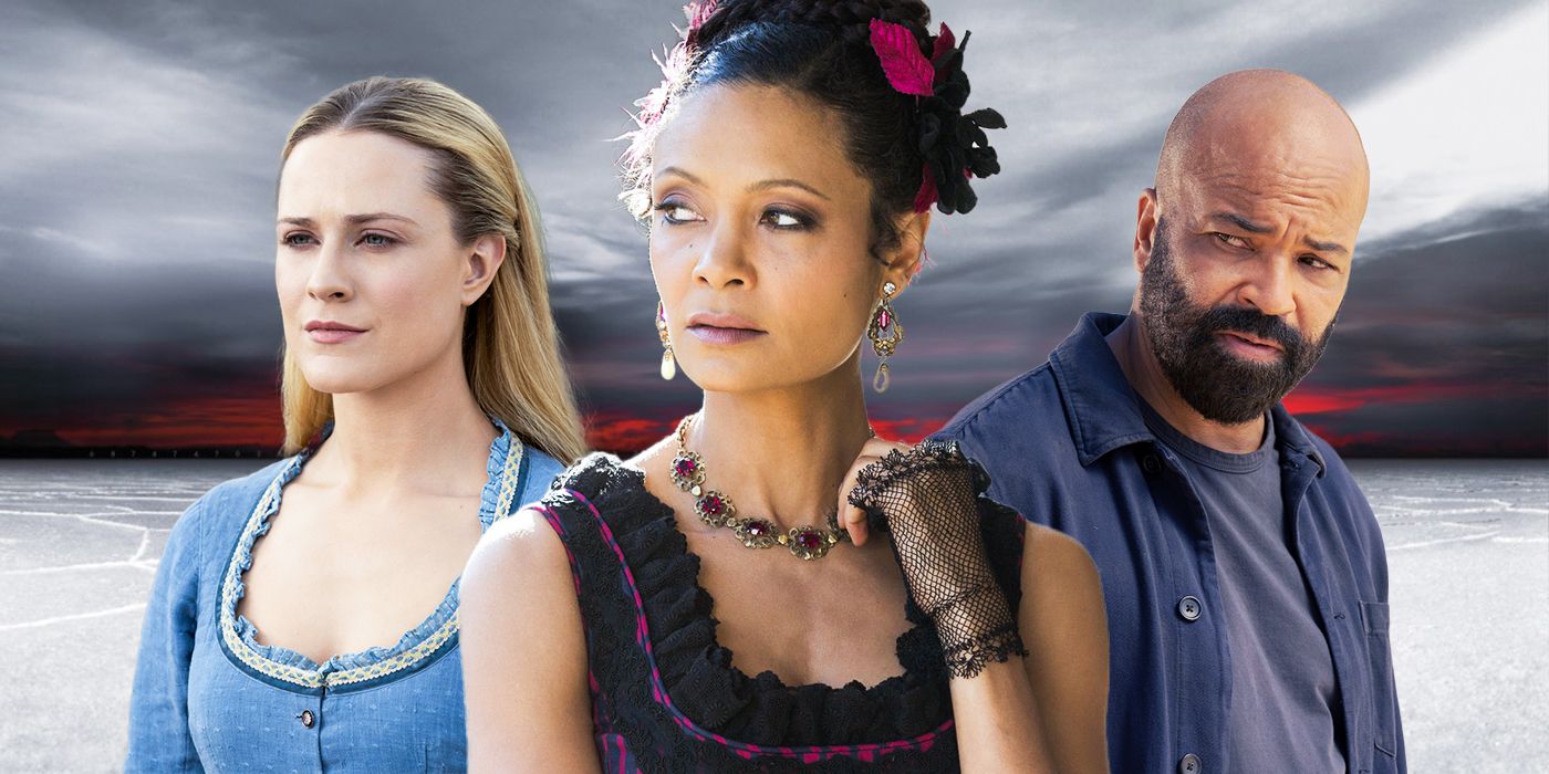 Evan Rachel Wood, Thandiwe Newton and Jeffrey Wright from Westworld