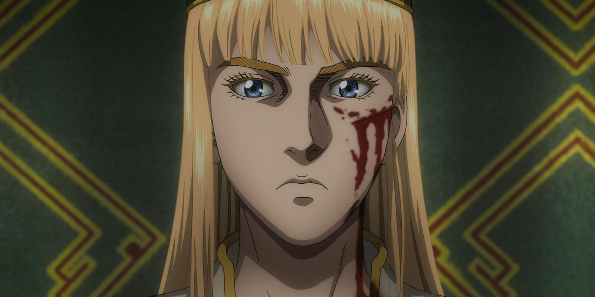 King with a bloody cut on his cheek from 'Vinland Saga'