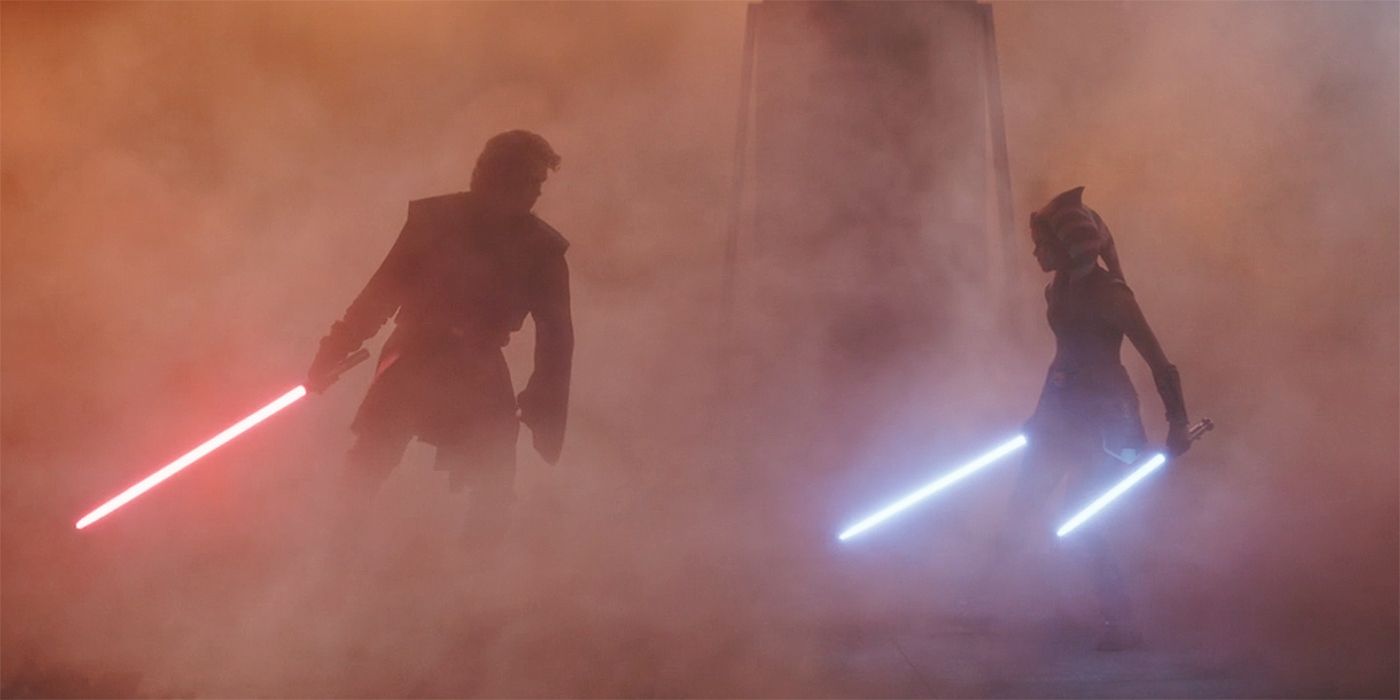 Hayden Christensen as Anakin Skywalker and Ariana Greenblatt in Ahsoka