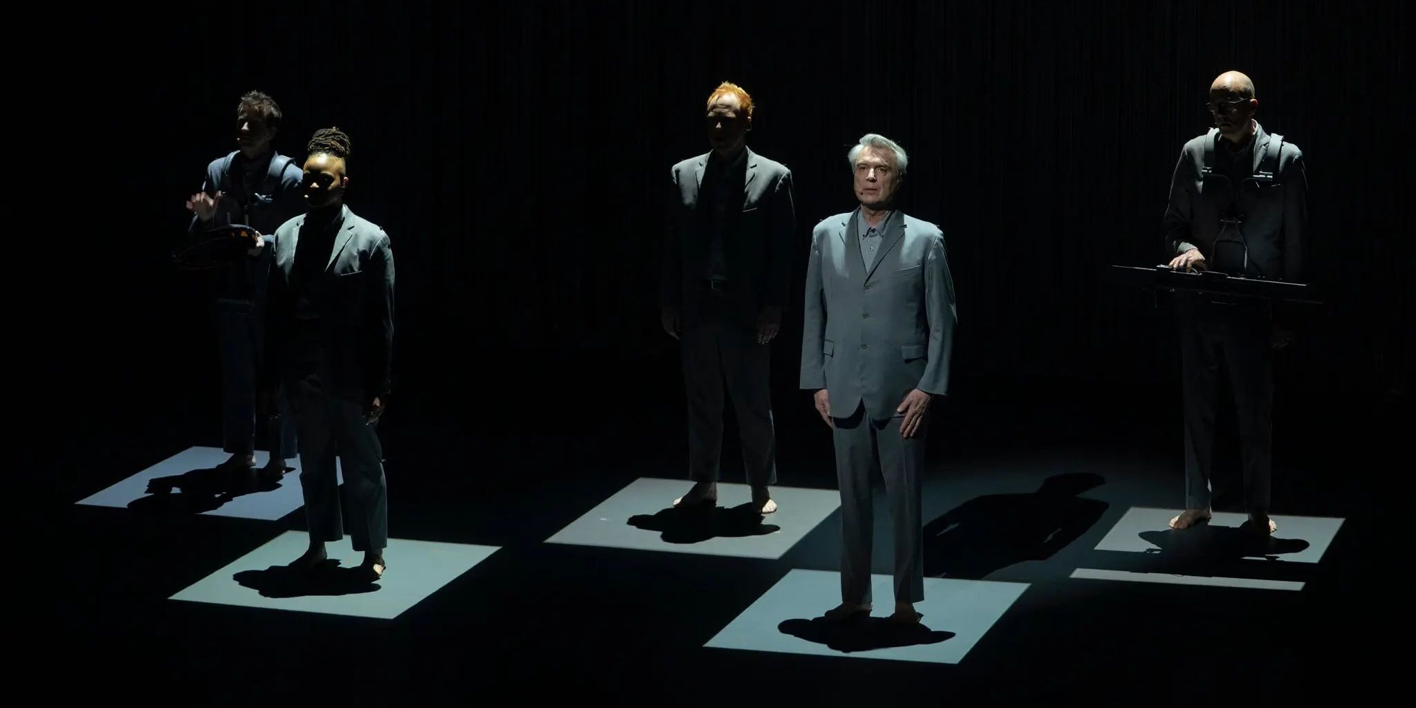 David Byrne and some of the accompanying musicians in Spike Lee's 'American Utopia'