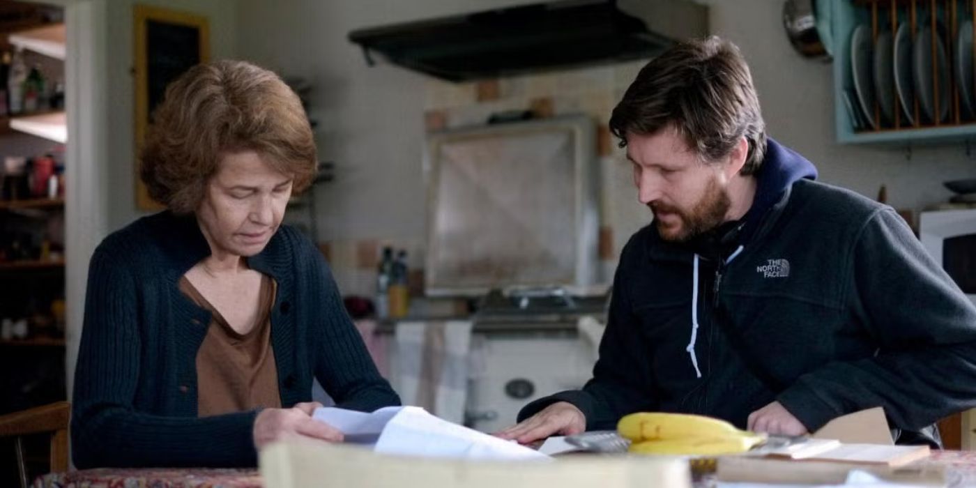 Andrew Haigh and Charlotte Rampling on the set of 45 Years