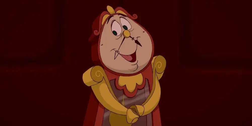 Cogsworth from the 1991 Beauty and the Beast movie