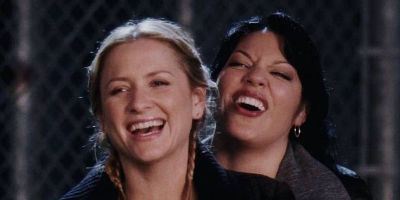 Callie Torres and Arizona Robbins laughing together during the hospital baseball game