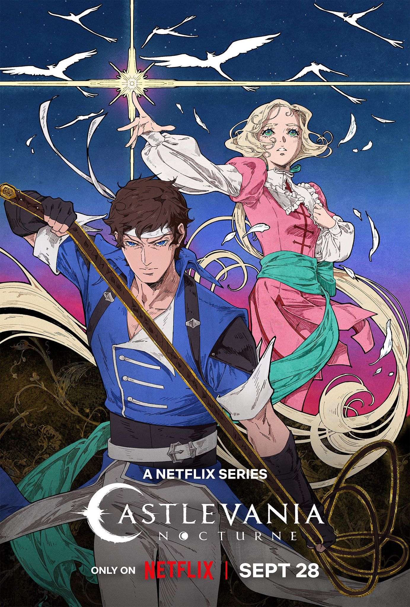 Castlevania Nocturno Netflix Póster