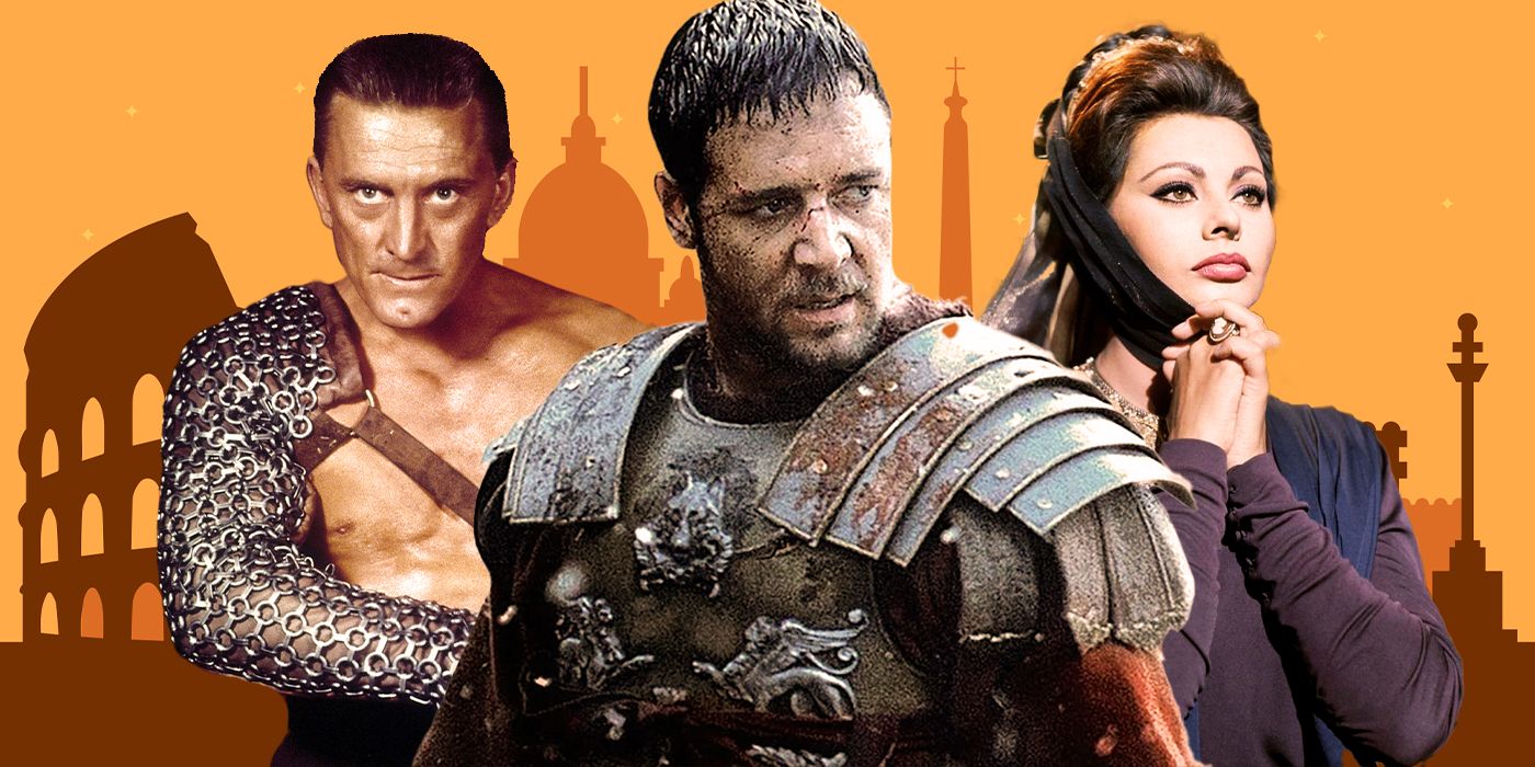 Characters from Spartacus, Gladiator, and the Fall of the Roman Empire