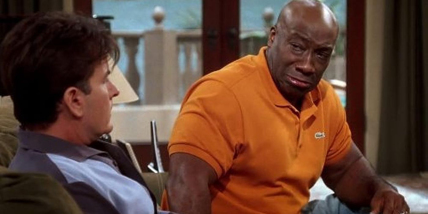 Charlie Sheen and Michael Clarke Duncan in Two and a Half Men