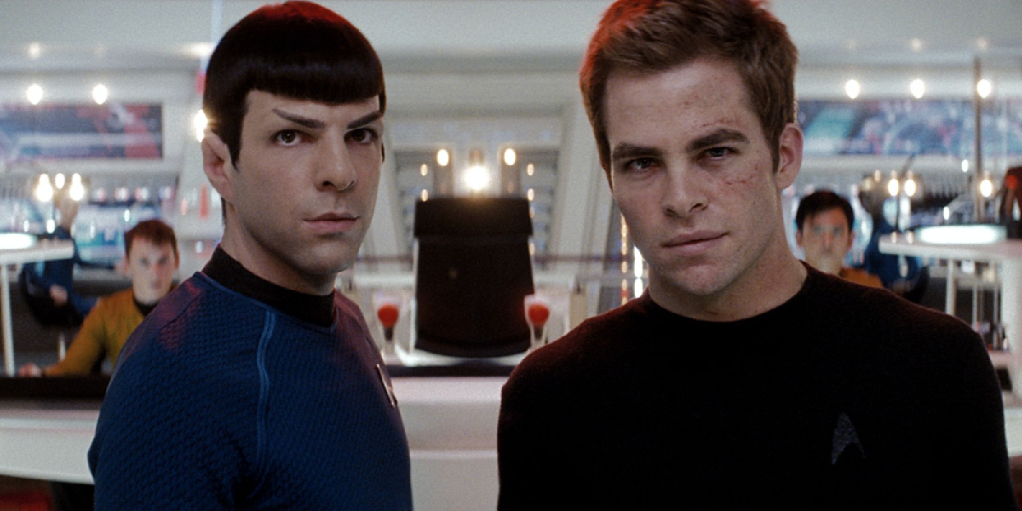 Chris Pine and Zachary Quinto in Star Trek