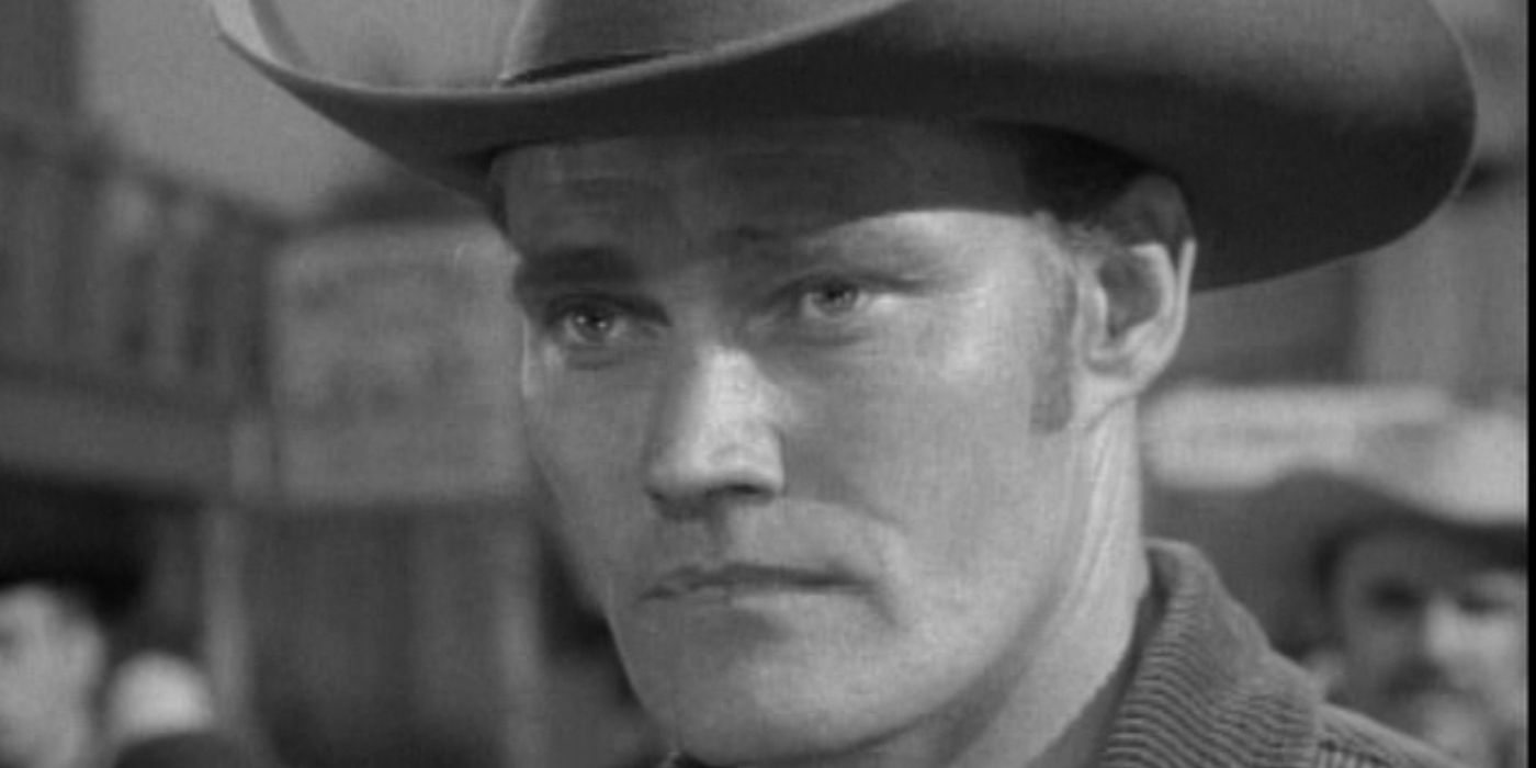 Chuck Connors as Luke McCain in the pilot episode of 'The Rifleman.' 