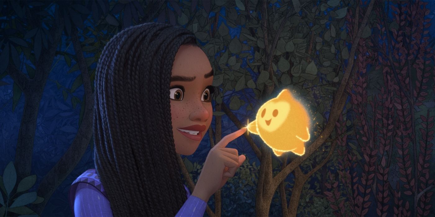 Asha, voiced by Ariana DeBose, and Star in Wish